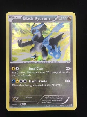 Pokemon Black Kyurem Holo Rare 100/149 Boundaries Crossed Set - Image 1 of 4