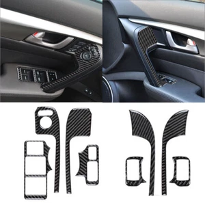 8Pcs For Acura TL 2009-14 Carbon Fiber Interior Door Control Cover Trim Sticker - Picture 1 of 19