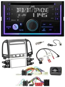 JVC Lenkrad USB 2DIN DAB Bluetooth CD Autoradio für Hyundai Santa Fe 10-12 3 Sch - Bild 1 von 11