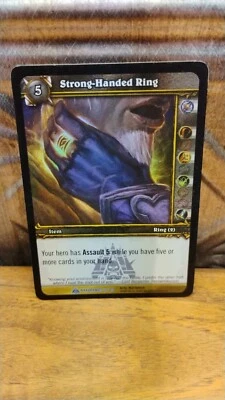 W.O.W. World of Warcraft STRONG-HANDED RING 26/40 Foil Holo 2009 Trading Card - Image 1 of 2