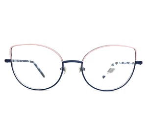 Prodesign Denmark Eyeglasses Frames 5168 c.9111 Pink Navy Blue Cat Eye 47-18-135 - Picture 1 of 12