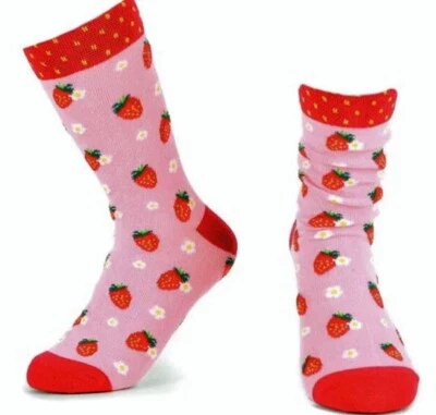 Women's Strawberry Novelty Socks, Women's Novelty Socks, Gifts for Women - Image 1 of 2