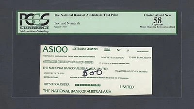 Australia - The National Bank Of Australasia Vignette Proof About Uncirculated  - Image 1 of 2