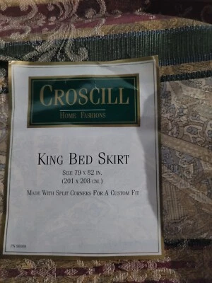 Casa adosada Croscill Dover Manor Dunhill Cal. Falda cama king 14" caída EE. UU. Foto 1 de 4