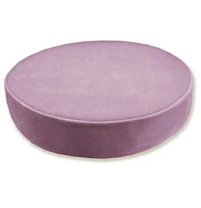 Mf19r Fresco Plain Microfiber Velvet 3D Round Seat Cushion Cover Custom Size - Picture 1 of 5