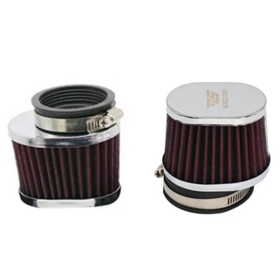 2x Red 55mm Air Filter Pod  High Flow Cleaner Motocross Scooter ATV Dirt Bike - Image 1 of 4