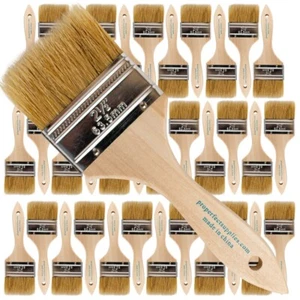 36Pk - 2.5" Chip Brushes for Paints, Stains, Varnishes, Glues & Gesso - Picture 1 of 7