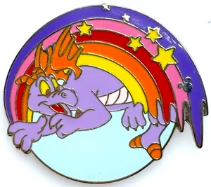 2005 - DISNEY Cast Lanyard Trading Pin - Rainbow Over FIGMENT DRAGON Pin #2 of 4 - Picture 1 of 2