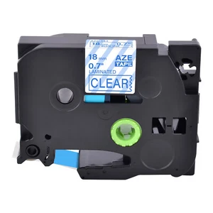 1PK TZ 143 TZe 143 TZ143 Blue on CLear Label Tape for Brother PT-1600 PT-1750 - Picture 1 of 8