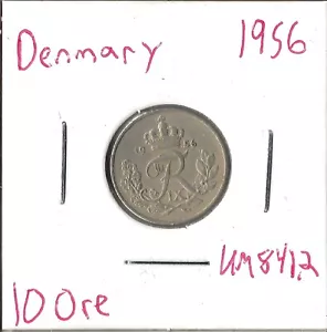 Coin Denmark 10 Øre 1956 KM841.2 - Picture 1 of 1