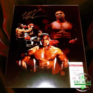 *IRON MIKE TYSON SIGNED AUTOGRAPHED 16X20 3FACES OF TYSON COLLAGE W/ JSA CERT* # - Picture 1 of 1