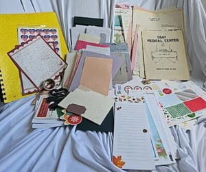 Junk Journal Ephemera Some Vintage Papers Stickers Envelopes Washi Tape 1.11 lb - Picture 1 of 7