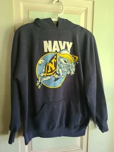 Signal XL US Naval Academy Navy Annapolis Blue Sweatshirt RAMS Hoodie ~pre-owned - Picture 1 of 7