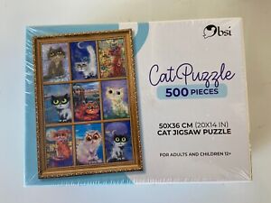 BSI Cat Jigsaw Puzzle 1000 Piece 28"X20" Factory Sealed NEW