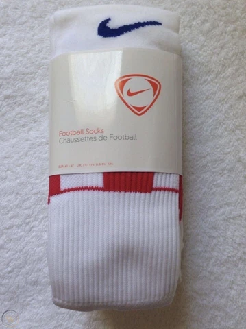 BNIP 2008-09 NIKE PLAYER ISSUE CROATIA HOME WHITE SOCKS SIZE LARGE US 8.5-12.5 Cover