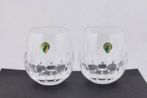SET OF 2 WATERFORD CRYSTAL ESPRIT WINE STEMLESS GLASSES #1 - NEW - Picture 1 of 5