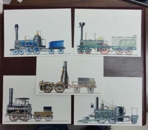 1987 USPS MAXI CARD POSTCARDS #2362-2366 LOCOMOTIVES SET OF 5 FDC SUPERB - Picture 1 of 10