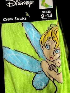 Disney Tinker Bell Unisex Gr. 9-13 Anzugsocken Lindgrün Türkis Blau Neu - Bild 1 von 7