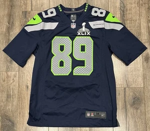 Seattle Seahawks Doug Baldwin #89 Adult Medium SBXLVIII NFL Blue Nike Jersey - Picture 1 of 8