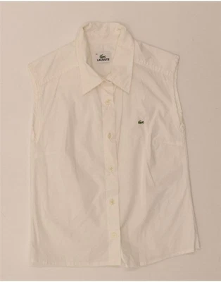 Camisa corta sin mangas LACOSTE para mujer talla 40 mediana blanca CP14 Foto 1 de 4
