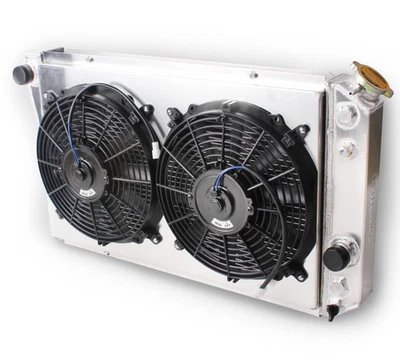 For 1982-2002 1999 CHEVROLET S10 S-10 Blazer V8 Swap 4 Row Radiator Shroud Fan - Image 1 of 4