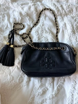 Tory Burch Small Black Leather Crossbody Shoulder Bag - Image 1 of 4