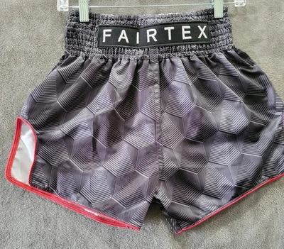 Fairtex Muay Thai MMA Boxing Shorts Men’s Size Grey Abstract Geometric New NWT  - Image 1 of 4