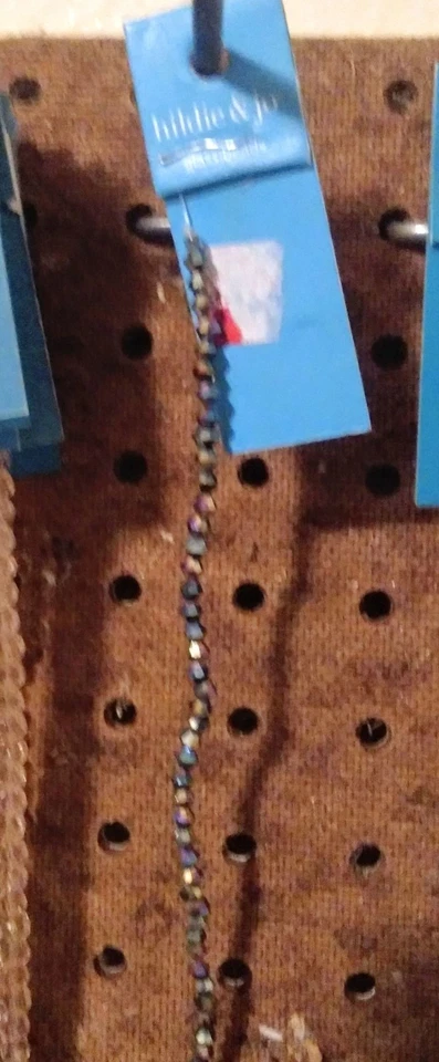 Hildie & Jo 1 Strand Glass Beads Blue Iridescent Faceted AB 4mm Bicone Cut - Image 1 of 1