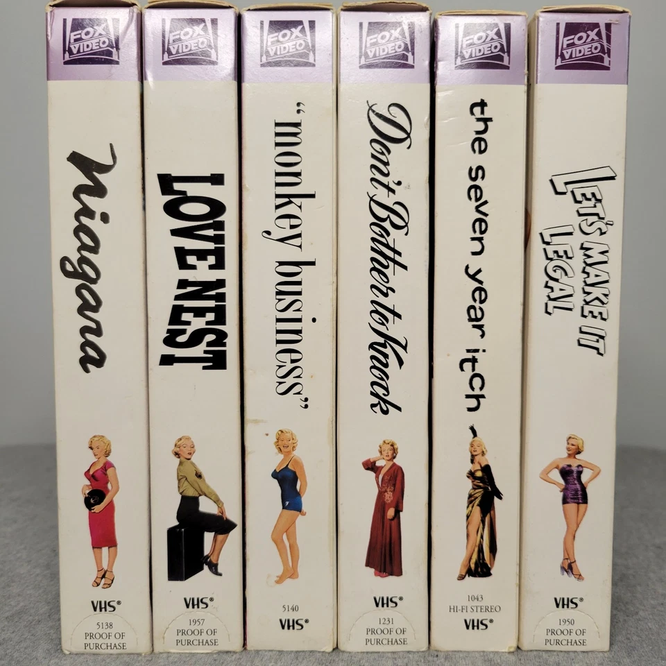 Marilyn Monroe VHS Collection LOT 1992 Fox Video - Image 1 of 4