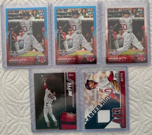 2015 Topps Opening Day #118 Blue Foil, R-15, CRH-MB Jersey Lot (5) MOOKIE BETTS - Picture 1 of 2