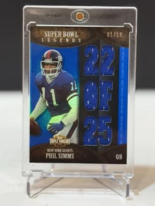 🔥FIRST ON PRINT🔥 2011 Topps Triple Threads Phil Simms 1/18 SB Legends Patch - Picture 1 of 4