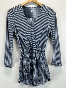 Gap Chambray Wrap Short Romper Jumper Sz Small Petite GUC - Picture 1 of 4