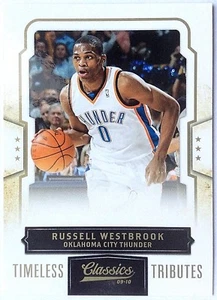 2009-10 Panini Classics RUSSELL WESTBROOK 12/50 GOLD Timeless Tributes Parallel - Foto 1 di 3