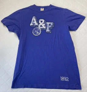 Vintage Abercrombie Fitch Shirt Women’s Large Purple Y2K Short Sleeve Single Sti - Picture 1 of 9