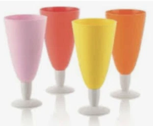 Tupperware Impressionen Pastell Parfait Pudding ~ Dessertbecher 4er Set Pastelltöne Neu - Bild 1 von 3