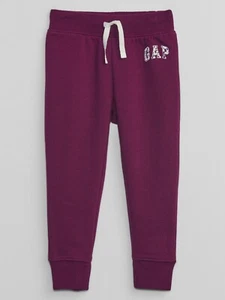 NEW $20 GAP Toddler Girls Dark Plum Purple Fleece Jogger Sweatpants Size 3T - Picture 1 of 1