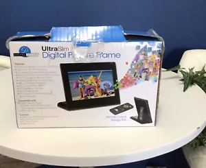DIGITAL DECOR ULTRA SLIM PICTURE FRAME 7 In. Color LCD Display New In Opened Box - Picture 1 of 8