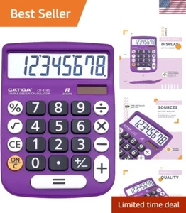 Versatile Solar-Powered Calculator with 4 Functionality & Clear LCD Display - Picture 1 of 9