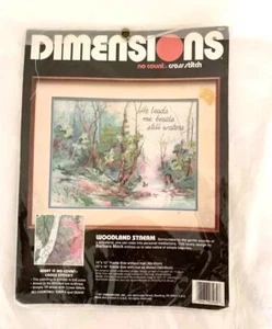 Vintage 1991 Dimensions Woodland Stream “He leads me beside still waters” - Picture 1 of 2