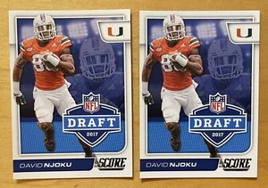 David Njoku Rookie Lot 2017 Panini Score Draft #16 Miami Hurricanes Mint - Picture 1 of 2