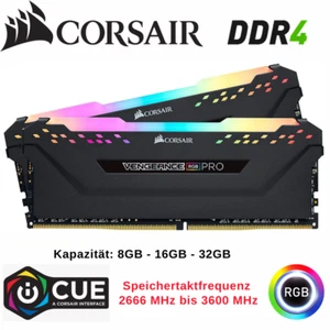 Arbeitsspeicher DDR4 RAM Corsair Vengeance RGB PRO 8GB 16GB 32GB 64GB Gaming - Bild 1 von 15