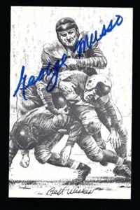 Tarjeta en blanco y negro firmada por George Musso Salón de la Fama del Fútbol Profesional Chicago Bears - Imagen 1 de 1