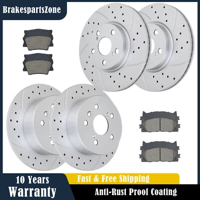 Juego de pastillas de freno delanteras traseras aptas para Toyota Avalon frenos ranurados Foto 1 de 4