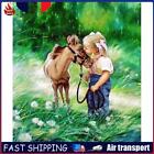 (De8877) Donkey And Girl Diy Diamond Painting Cross Stitch Embroidery Mosaic Pic