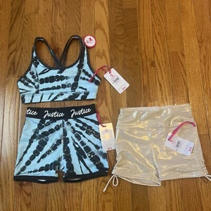 Justice girls 2 piece Gymnastics Suit Size 7/8 - Picture 1 of 4