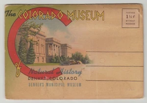 Colorado, Denver, Natural History Museum, Linen Souvenir Folder/Multi Views - Afbeelding 1 van 1