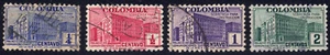 1940 Colombia SC# RA8-RA11 - Post & Telegraph Building - 4 Different - Used -1 - Picture 1 of 2