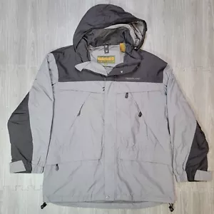 Timberland Mens Coat Size Large Gray Full Zip Hooded Parka Water Repellant - Picture 1 of 9