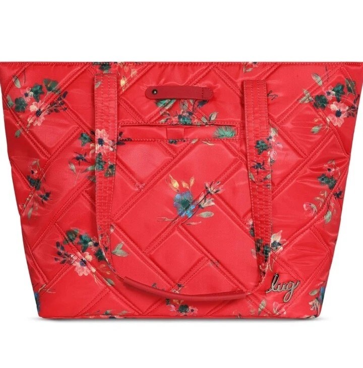 Lug Medium Tote with Trolley Sleeve Skyliner Bouquet Red