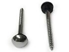 TimCo No8 Wall Mirror Screws with Rubber Washer & Chrome Caps 1" (4x25mm)